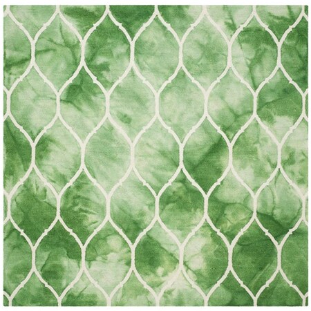 Safavieh 7 x 7 ft. Square Dip Dye Hand Tufted RugGreen & Ivory DDY685Q-7SQ
